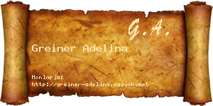 Greiner Adelina névjegykártya